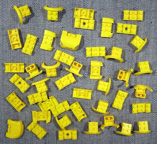 LEGO Gul Hjulhus City bil Blandat Ca 70 gram