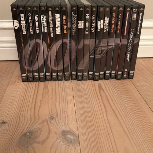 James Bond DVD-samling 19 filmer