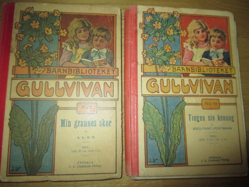 2 barnböcker, Barnbiblioteket Gullvivan, 1919 och 1922