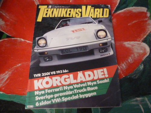 TEKNIKENS VÄRLD, NR 18, 1985, TIDNING