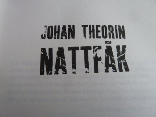 NATTFÅK, JOHAN THEORIN, 2008, BOK, BÖCKER