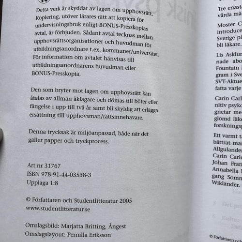 INTRODUKTION TILL KLINISK PSYKIATRI Christer Allgulander 2008