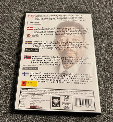 MALCOLM X THE DEATH OF A PROFET. SVENSK UTGÅVA I MKT FINT SKICK!
