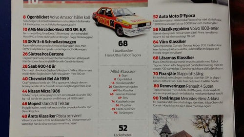 Klassiker nr 1 2019: Chevrolet Bel Air 1959, Volvo P1800, R4, Saab 900 OG