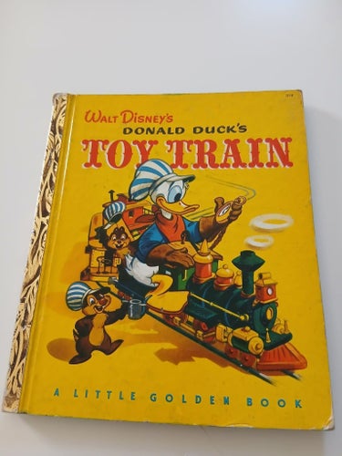 Unikt samlarobjekt! Walt Disney's Donald Duck's Toy Train by Jane Werner, 1950