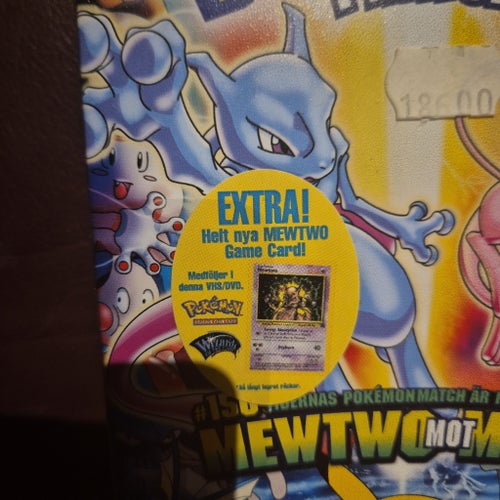 Pokémon Filmen VHS med Mewtwo kort