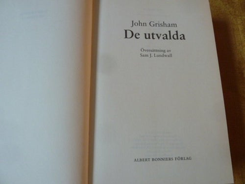 DE UTVALDA, J. GRISHAM, 1996, BÖCKER