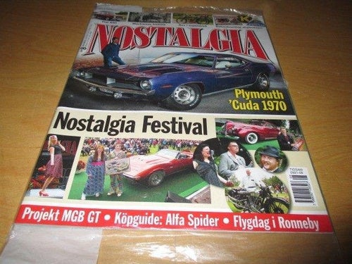 NOSTALGIA NR 8 2014. PLYMOUTH CUDA -70, ALFA SPIDER. NY!