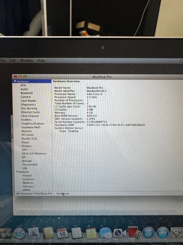 MacBook Pro 13” i5 2.5GHz, 4GB RAM, 500GB HDD – fint skick