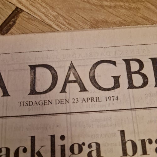 Svenska Dagbladet Tidning från 1974