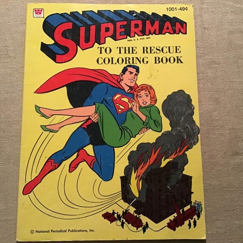 SUPERMAN MÅLARBOK OBS endel sidor målade