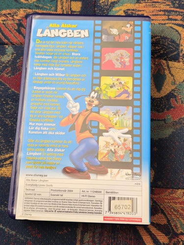 Alla Älskar Långben Svenskt Tal VHS (DISNEY )