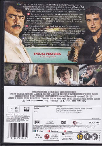DVD / Escobar: Paradise Lost / Benicio Del Toro, Josh Hutcherson / Nära Nyskick