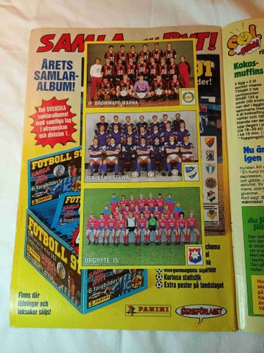 Kalle Anka & co - 1991 nr 19 - Bilaga: Samlarbilder Fotboll 91