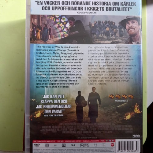 The Flowers of War (DVD) - VISUELLT ÖVERDÅDIG KRIGSFILM - 2011 - NY
