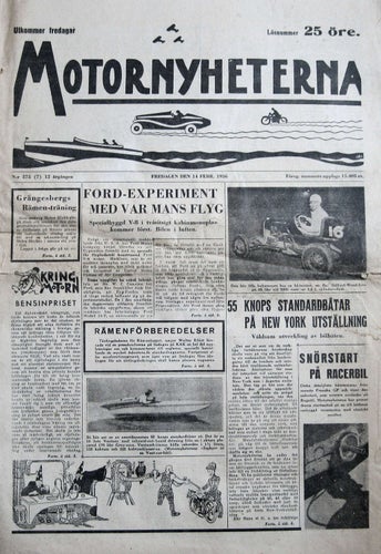 Motornyheterna 1936-7 Chevrolet Lastbil..BMW R-5