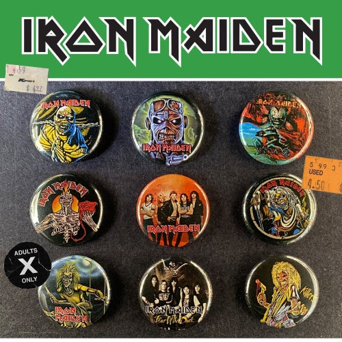 9 st Iron Maiden pins #4 (25 mm) * gratis porto *