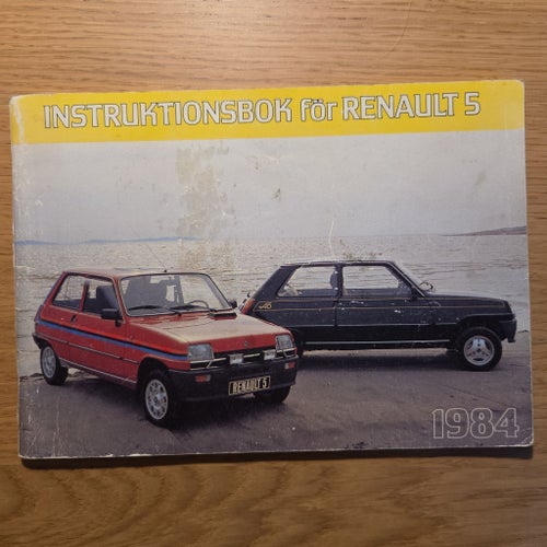 INSTRUKTIONSBOK för RENAULT 5, 1984
