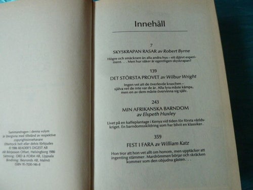 WILBUR WRIGHT, DET STÖRSTA PROVET, SKYSKRAPAN RASAR,  BOK