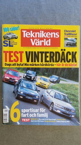 Teknikens Värld nr 21 2001: Saab 9-3 Aero, Subaru Impreza WRX, BMW 325 ti