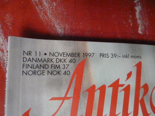 ANTIK & AUKTION, NR 11, 1997, TIDNING