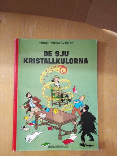 Tintin Herge Tintins äventyr De sju kristallkulorna. 1970 fjärde upplagan. Very