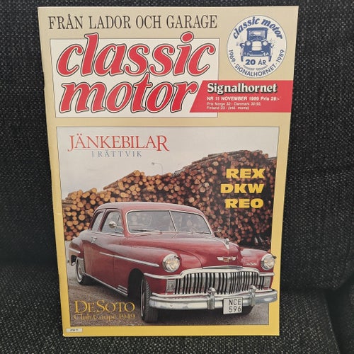 Classic Motor - Signalhornet - Tidning Nr 11 - 1989 - MKT FIN!!!