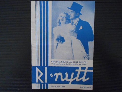 RI Nytt Nr 26 1937 Virgina Bruce Kent Taylor