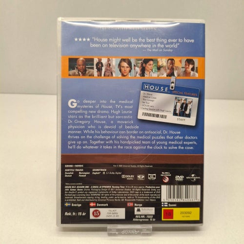 House Säsong 1 - Region 2, DVD-box, Svensk text, Fint skick