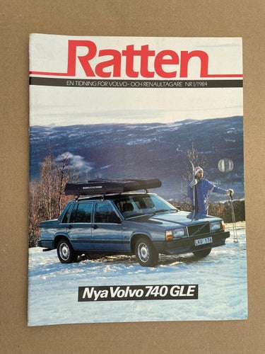 VOLVO Tidning Ratten 1984 Nr. 1 Rep. 740 GLE m.m.