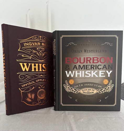 Bokpaket: Whisky & Bourbon • 2 st lyxiga coffee table-böcker (Nyskick!)