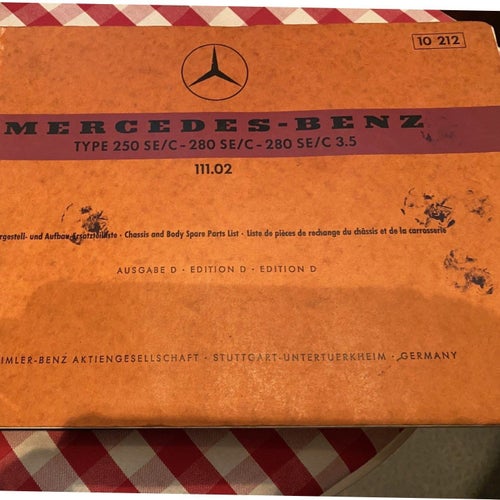 MERCEDES 111.02 250 SE/C - 280 SE/C - 280 SE/C 3.5 Reservdelskatalog