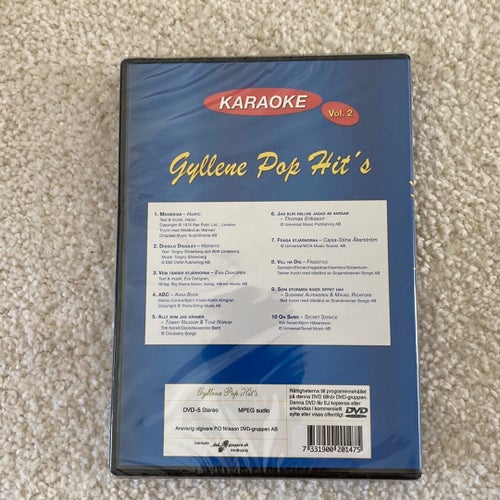 Karaoke Gyllene Pop Hit's Vol. 2 DVD