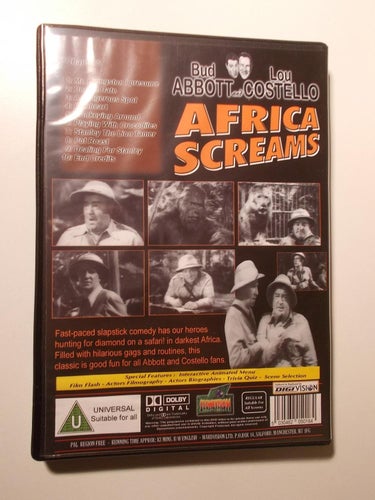AFRICA SCREAMS (Abbott & Costello 1952) DVD UK import
