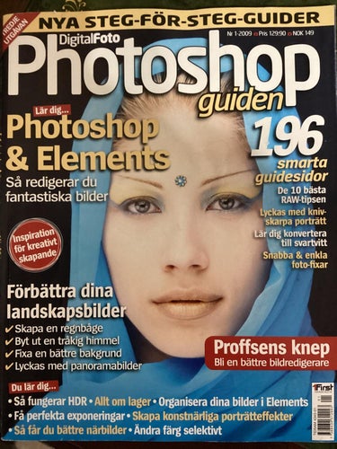 Photoshop Guiden Nr 1 - 2009 , nyskick, ser oläst ut (DigitalFoto)