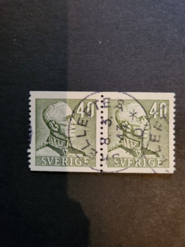 F281 Gustaf V stämplad Skellefteå 8/3 1943