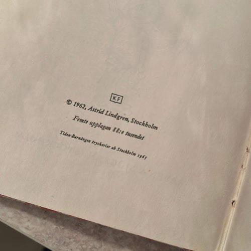 Lotta på Bråkmakargatan av Astrid Lindgren, 1962