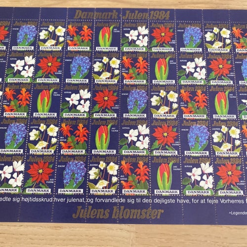 JULEARK FRA DANMARK 1984 UFOLDET