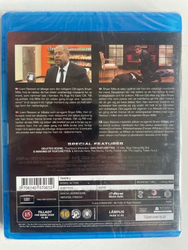 Taken 3 - Unrated Extended Cut Version (Blu-ray) Fabriksforseglet
