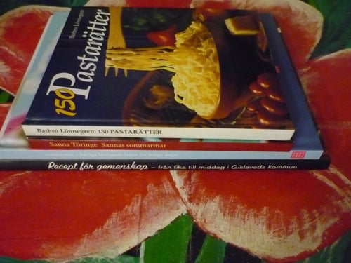 BOK, 4 STYCKEN KOKBÖCKER, 150 PASTARÄTTER, SANNAS SOMMARMAT, RECEPT FÖR GEMENSKA