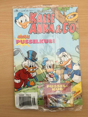 KALLE ANKA Nr 38 2001 - Inplastad - Pussel-kub