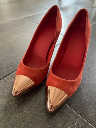 Zara Pumps, Orange, Strl 39