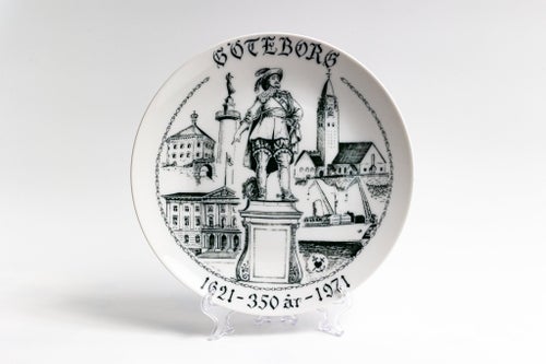Minnes tallrik Göteborg 350år 1621-1971 Hackefors