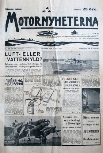 Motornyheterna 1937-50 Båt Tullkryssare Bildreportage