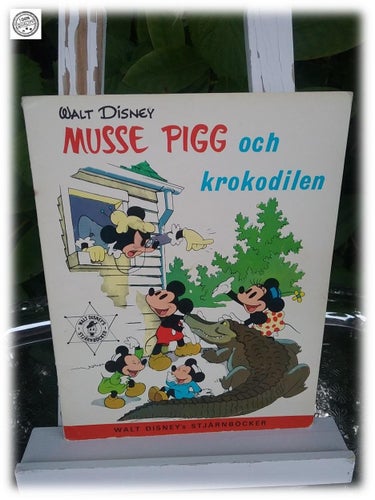 Musse Pigg och krokodilen Walt DisneyÂ´s stjärnböcker tryckt 1970 Vintage samlar