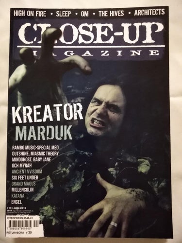 Close Up Magazine 2012 nr 141 Marduk Kreator Katana Millencolin The Hives Engel