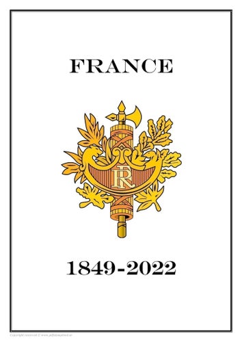 Frankrike France 1849-2022 PDF DIGITAL STAMP PAGES INGA FRIMÄRKEN!!
