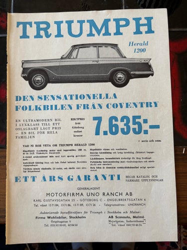 Triumph Herald 1200 1962 Bilannons