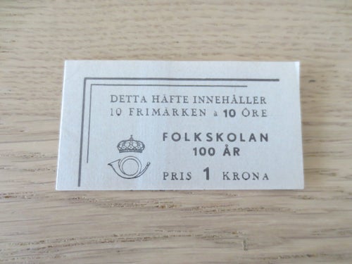 Postfriskt** häfte Folkskolan 100 år 1942