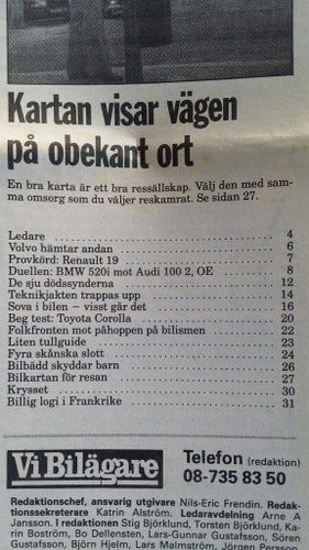 Vi bilägare nr 13-14 1989: Renault 19, Audi 100 2,0E, BMW 520i E34, beg Corolla